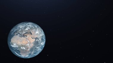 Yüksek çözünürlüklü bilgisayar tarafından oluşturulan Dünya Resmi, uzaydan oluşturulan Dünya 'nın yüksek kaliteli 3D görüntüsü.