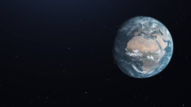 Yüksek çözünürlüklü bilgisayar tarafından oluşturulan Dünya Resmi, uzaydan oluşturulan Dünya 'nın yüksek kaliteli 3D görüntüsü.