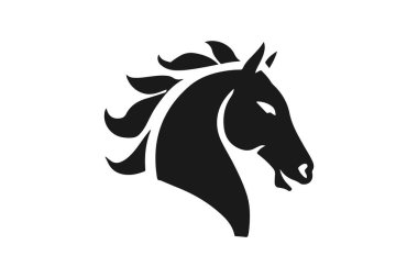 horse head logo design vector illustration