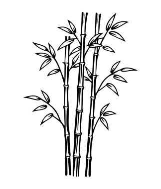 bamboo plant icon, simple style