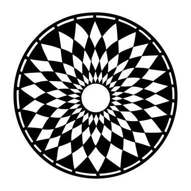 siyah ve beyaz spiral yanılsama vektörü