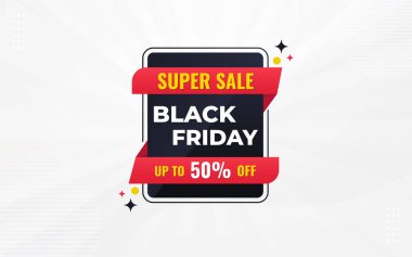 Kara Cuma afişi. Özel indirimli tasarım. Ürün indirimli festival afişi tasarımı. Kara Cuma indirimi hazır. Düz Vektör İllüstrasyonu.