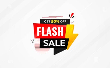 Flaş Satış Banner vektör şablonu. İndirimli etiket vektör grafik ögesi. Price etiket promosyon tasarımı. Ürün indirimi festivali arka plan koleksiyonu. Süper teklif tanıtım afişi.