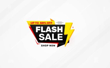 Flaş Satış Banner vektör şablonu. İndirimli etiket vektör grafik ögesi. Price etiket promosyon tasarımı. Ürün indirimi festivali arka plan koleksiyonu. Süper teklif tanıtım afişi.