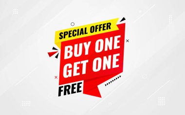 Bir tane alana bir tane bedava. İnternet ve Sosyal Hizmetler için 1 alana 1 bedava indirimli indirimli satış arkaplanı, özel indirimli pazarlama poster tasarımı. satış flaması vektör şablonu tasarımı.