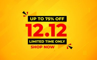 12. indirimli bayrak tanıtım şablonu. Hisse senedi. Yıl sonu afiş tasarımı web ya da sosyal medya için, indirimli özel teklif. soyut vektör tasarımı.