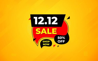 12. indirimli bayrak tanıtım şablonu. Hisse senedi. Yıl sonu afiş tasarımı web ya da sosyal medya için, indirimli özel teklif. soyut vektör tasarımı.