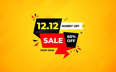 12. indirimli bayrak tanıtım şablonu. Hisse senedi. Yıl sonu afiş tasarımı web ya da sosyal medya için, indirimli özel teklif. soyut vektör tasarımı.