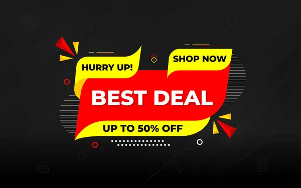 Best Deals Sale Banner Design Sale Sjabloon Beste Deal Banner — Stockvector