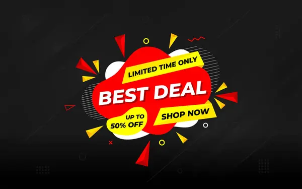 Best Deals Sale Banner Design Sale Sjabloon Beste Deal Banner — Stockvector