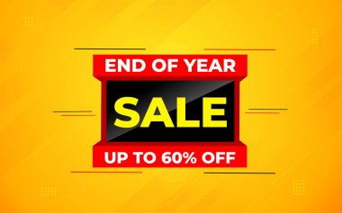 Yıl sonu indirimi pankart şablonu sunar. Hisse senedi. Yıl sonu afiş tasarımı web ya da sosyal medya için, indirimli özel teklif. soyut vektör tasarımı.