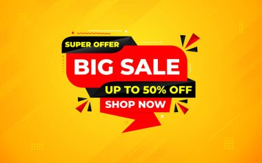 Büyük satış afişi. Özel fiyat etiketi tasarımı. İndirimli festival etiketi tasarımı. Super Selale portatif afiş şablonu. Daire Satış Vektörü İllüstrasyonu.