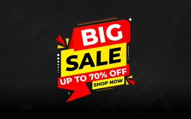 Büyük satış afişi. Özel fiyat etiketi tasarımı. İndirimli festival etiketi tasarımı. Super Selale portatif afiş şablonu. Daire Satış Vektörü İllüstrasyonu.