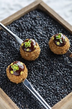 Michelin yıldızı şef tabağı.