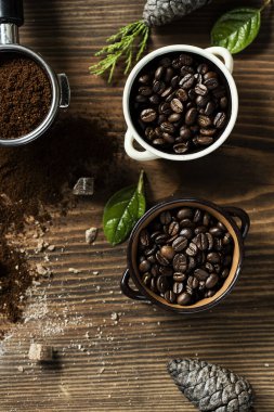 kahve çekirdekleri fotoğrafı kapatın 