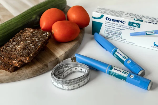 Ozempic Insulin Injection Pen Insulin Cartridge Pen Diabetics Medical Equipment — Stock Photo, Image