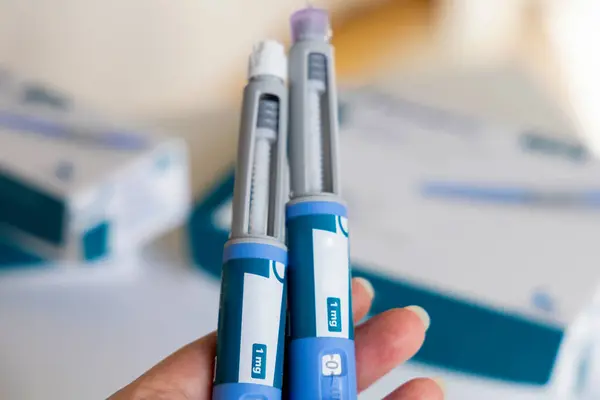 Ozempic Insulin Injection Pen Diabetics Weight Loss — Stock Photo, Image
