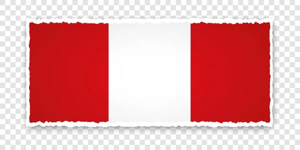 Ilustração Vetorial Banner Papel Rasgado Com Bandeira Peru Fundo Transparente —  Vetores de Stock
