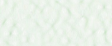 Soyut yeşil renkli vektör dalga çizgileri desenli arkaplan - tasarım elemanı çizimi