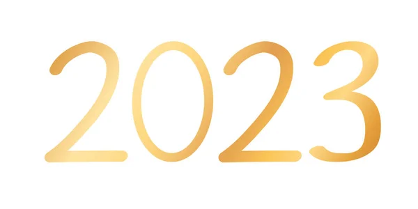 2023 Новый Год Золотое Знамя Векторная Иллюстрация — стоковый вектор