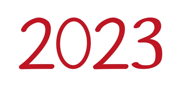 2023 Новый Год Красное Знамя Векторная Иллюстрация — стоковый вектор