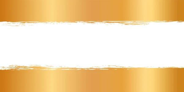 Arany Színű Vektor Illustartion Ecset Festett Banner Keret — Stock Vector