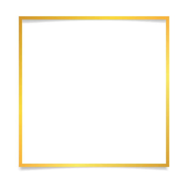 Vector Illustration Gold Photo Frame — Stock Vector