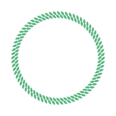 Yeşil renkli daire çerçevesinin vektör illüstrasyonuName