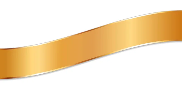 Ilustração Vetorial Banner Fita Colorida Ouro Longo Com Moldura Ouro — Vetor de Stock