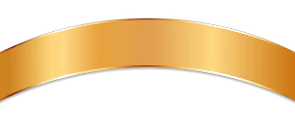 Vektor Illustration Långa Guld Färgade Band Banner Med Guld Ram — Stock vektor