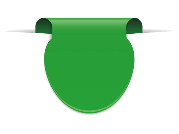緑のラベルバナーのベクトル図 — ストックベクタ
