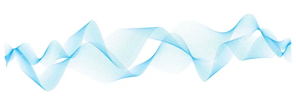 Αφηρημένη Διανυσματική Απεικόνιση Των Μπλε Χρωματιστές Γραμμές Κύμα Διάνυσμα Φόντο — Διανυσματικό Αρχείο