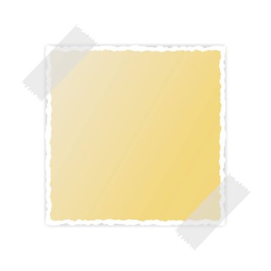 sarı renkli vektör yırtık kağıt pankart ile yırtılmış kenarları ile metin için boşluk