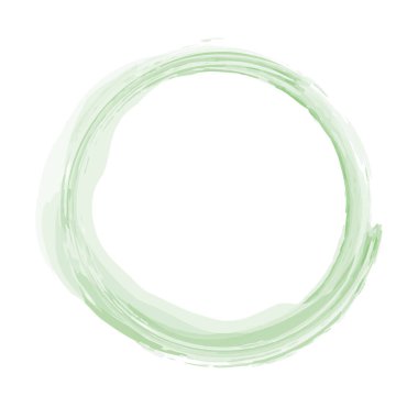 yeşil suluboya vektör çember fırça boyalı pankart çerçevesi