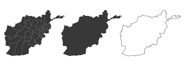 Conjunto Mapas Afganistán Ilustraciones Vectoriales — Vector de stock