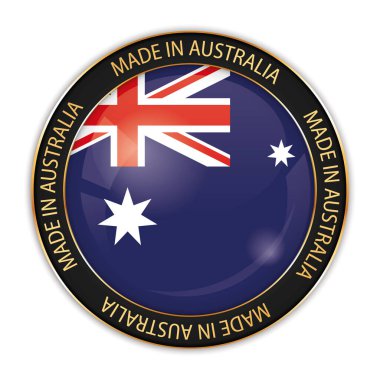 Avustralya bayrağıyla yapılan vektör illüstrasyonu