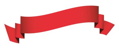 vektör tasarım ögesi - kırmızı kurdele bayrak etiketi