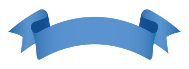 vektör tasarım ögesi - mavi renkli kurdele bayrak etiketi