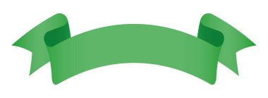 vektör tasarım ögesi - yeşil renkli kurdele bayrak etiketi