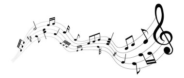 notaların vektör illüstrasyonu - müzik notaları