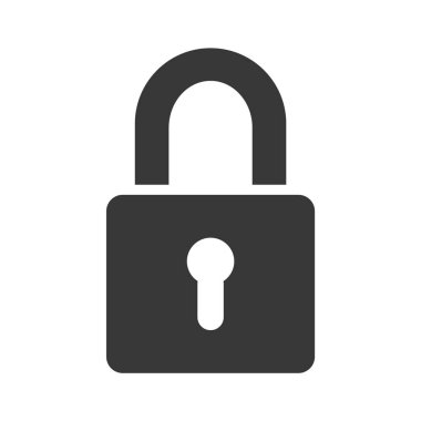 Kilit simgesinin vektör illüstrasyonu