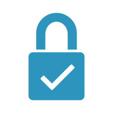 Kilit simgesinin vektör illüstrasyonu