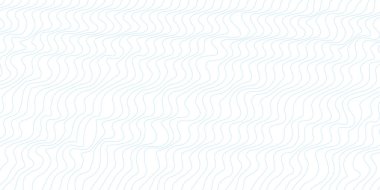 Soyut mavi renkli vektör dalga çizgileri desenli arkaplan - tasarım ögesi