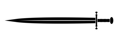 Kılıç siluetinin vektör çizimi