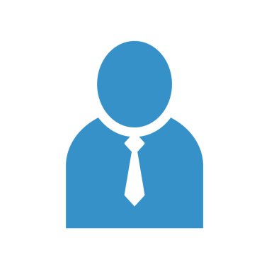 Mavi renkli iş adamının vektör çizimi