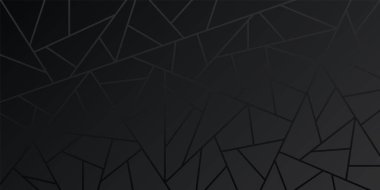 Karanlık çizgiler ve siyah geometrik şekillerle soyut arkaplanın vektör çizimi