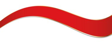 Altın çerçeveli uzun kırmızı kurdele illüstrasyonuName