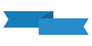 vektör tasarım ögesi - mavi renkli kurdele bayrak etiketi