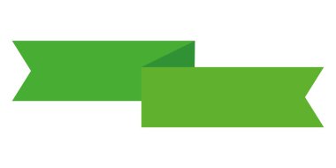 vektör tasarım ögesi - yeşil renkli kurdele bayrak etiketi