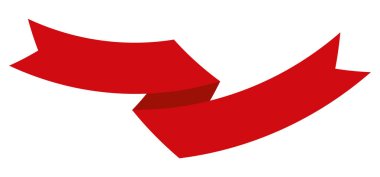 vektör tasarım ögesi - kırmızı kurdele bayrak etiketi